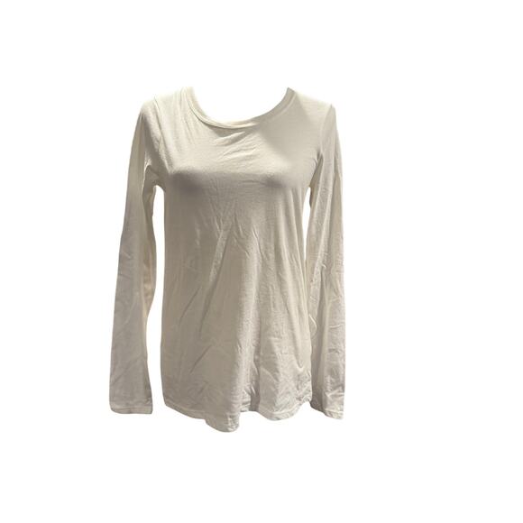 NWT ATM Anthony Thomas Melillo Long Sleeve 100% Cotton White T-Shirt-Size Small - Picture 1 of 7